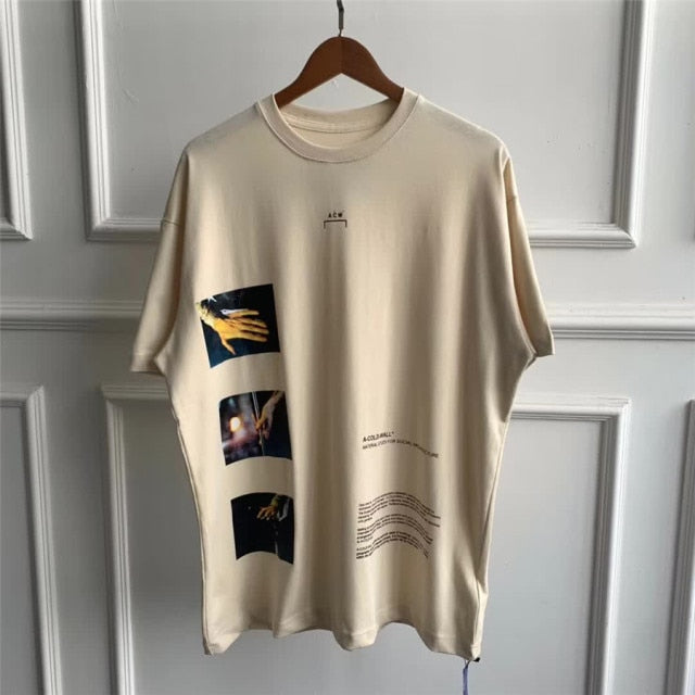 Sixsr A-COLD-WALL Printing Logo T-shirt Men Women Glass Blower A COLD WALL Tee British street culture ACW T-shirts Version Tops