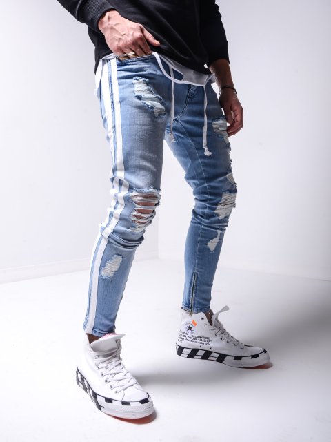 New Printed Statuary Jeans Loose Straight Men Denim Biker Casual Pants Hip Hop Man Jean Hombre Pantalon Artistic Work Size S-3XL