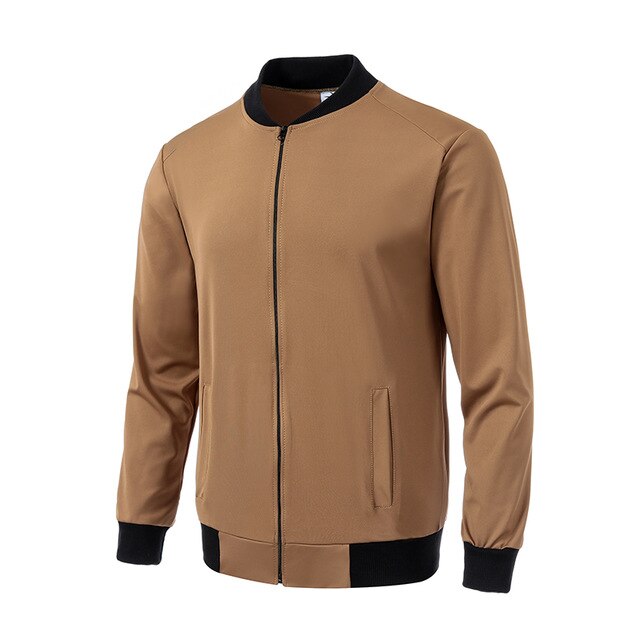 Sixsr New Fashion Solid Color Jackets Men Women V-Neck Zipper Bomber Jacket Sports Casual Streetwear Coat HipHop Outerwear Unisex