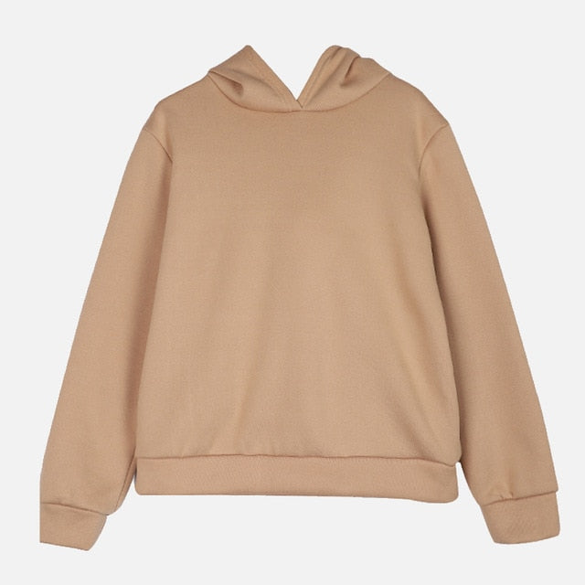 Sixsr Women Elegant Solid Sets For Women Warm Hoodie Sweatshirts And Long Pant Fashion Two Piece Sets Ladies Lace Up Sweatshirt Suits