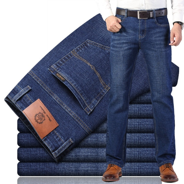 New Jeans Men's Stretch Jeans Classic Style Fashion Casual Business Cotton High Quality Fashion Jeans Men's Slim Pants Size28-40