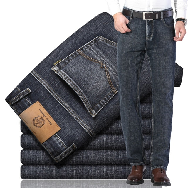 New Jeans Men's Stretch Jeans Classic Style Fashion Casual Business Cotton High Quality Fashion Jeans Men's Slim Pants Size28-40