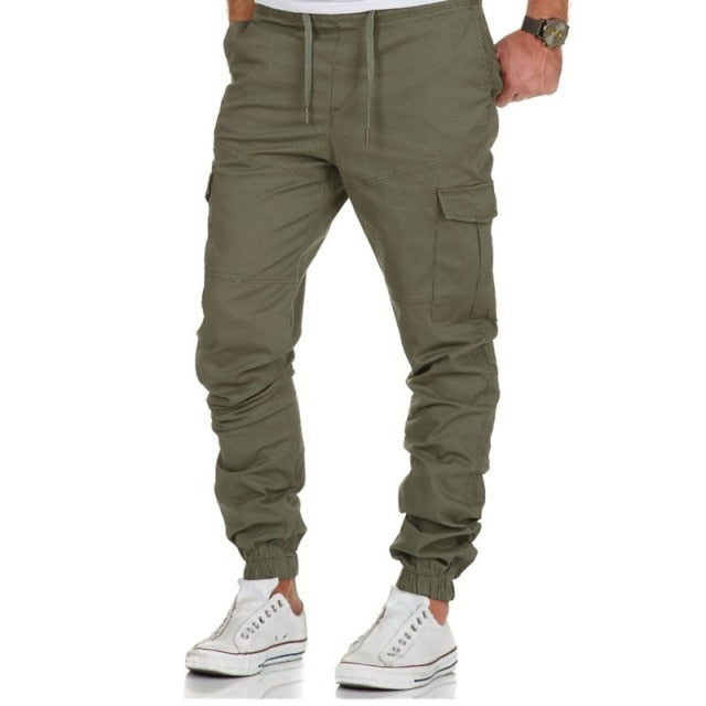 Cargo Pants Men Elastic Multiple Pocket Military Male Trousers Casual Outdoor Joggers Pant Joggers Trousers Fashion Men Pants