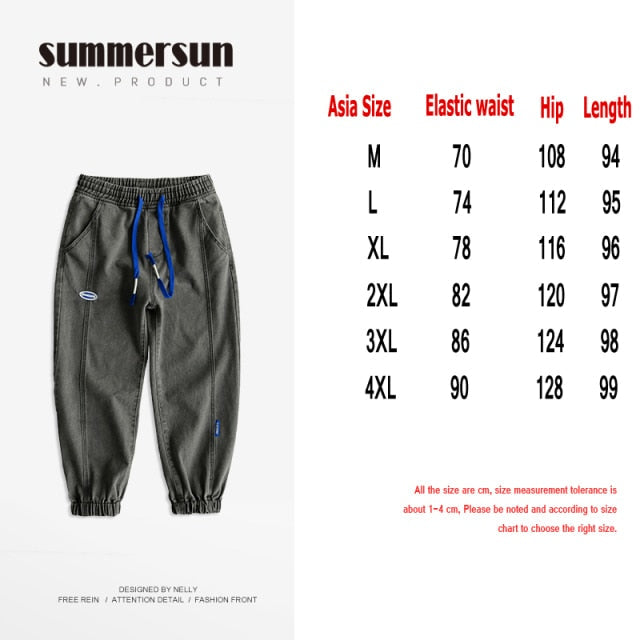 Fashion Print Blue Jeans Pants for Mens Japanese Harajuku Streetwear Teens Plus Size Denim Clothes Boyfriend Baggy Jean Trousers