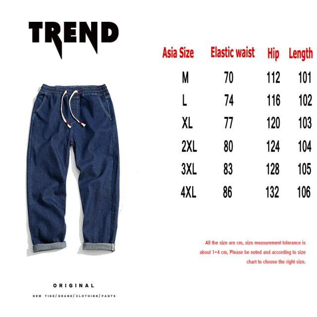 Fashion Print Blue Jeans Pants for Mens Japanese Harajuku Streetwear Teens Plus Size Denim Clothes Boyfriend Baggy Jean Trousers