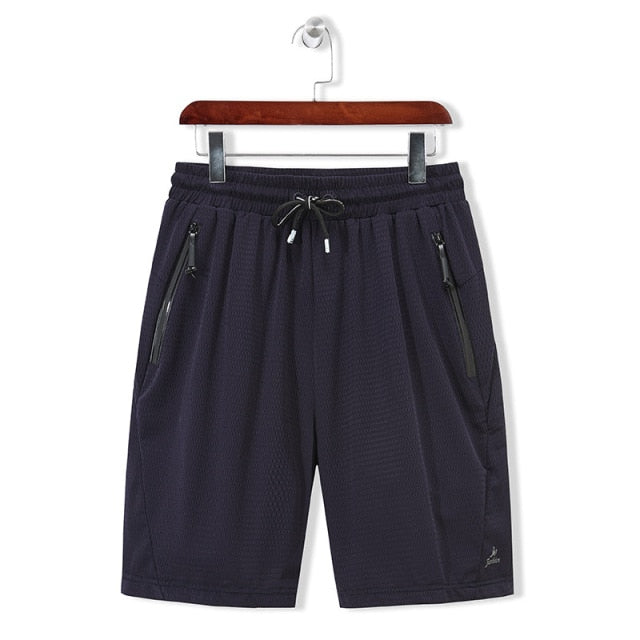Large Men's Shorts Mesh Elastic Summer Breeches 8XL 6XL Big Size Clothing Nylon Black Grey Spandex Sweat Shorts Plus Size Shorts