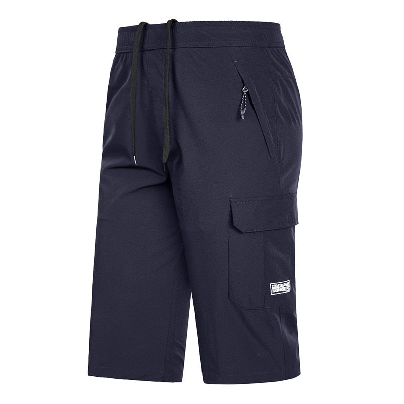 Mens Summer Shorts 2024 Large Size 5xl 6XL 7XL 8XL Quick Dry Breeches Bermuda Male Elastic Stretch Zipper Pocket Long Short Men