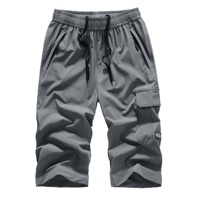 Mens Summer Shorts 2024 Large Size 5xl 6XL 7XL 8XL Quick Dry Breeches Bermuda Male Elastic Stretch Zipper Pocket Long Short Men