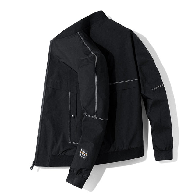 High Quality Men Coat Jacket Popular Zipper Outwear Coat Male Spring Autumn Solid Casual Jacket Male Polyester Casual Coats Mens