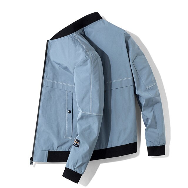 High Quality Men Coat Jacket Popular Zipper Outwear Coat Male Spring Autumn Solid Casual Jacket Male Polyester Casual Coats Mens