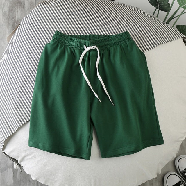 Solid Summer Fashion Casual Men's Sports Shorts Street Wear Fashion Men's Pants Drawstring Breath Board Shorts Male