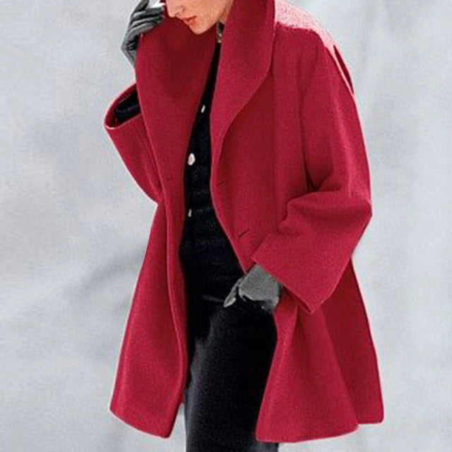 Sixsr Fashion Trends Women Retro Single Button Solid Long Cardigan Jackets Autumn Long Sleeve Pocket Outwear Winter Hooded Blend Wool Coat Tops