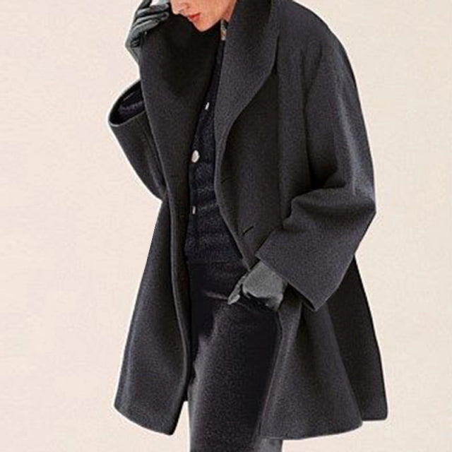 Sixsr Fashion Trends Women Retro Single Button Solid Long Cardigan Jackets Autumn Long Sleeve Pocket Outwear Winter Hooded Blend Wool Coat Tops