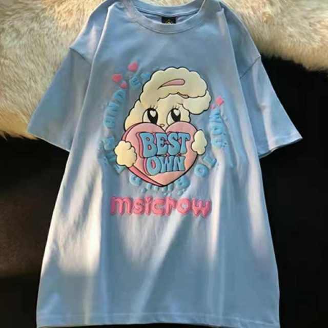 Sixsr Kawaii Dog Print T-Shirt Harajuku Casual Loose Summer Women'S T-Shirt Cute Sweet Aesthetic Oversized Tops Streetwear