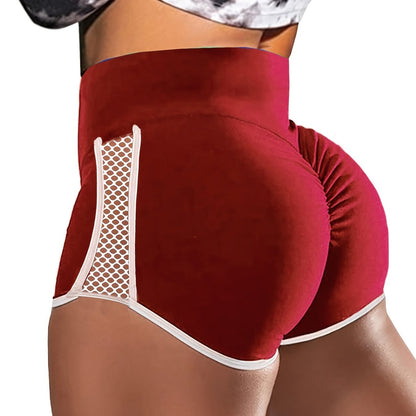 Stylish Women's High Waist Yoga Shorts with Cut Out Design for a Flattering and Lifting Effect