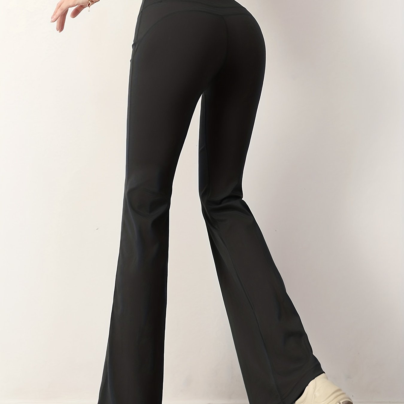 Sixsr  High Waist Bell Bottom Yoga Pants for Women - Slimming and Butt-Lifting Activewear for Fitness, Dance, and Workout - Stretchy and Comfortable Bootcut Pants