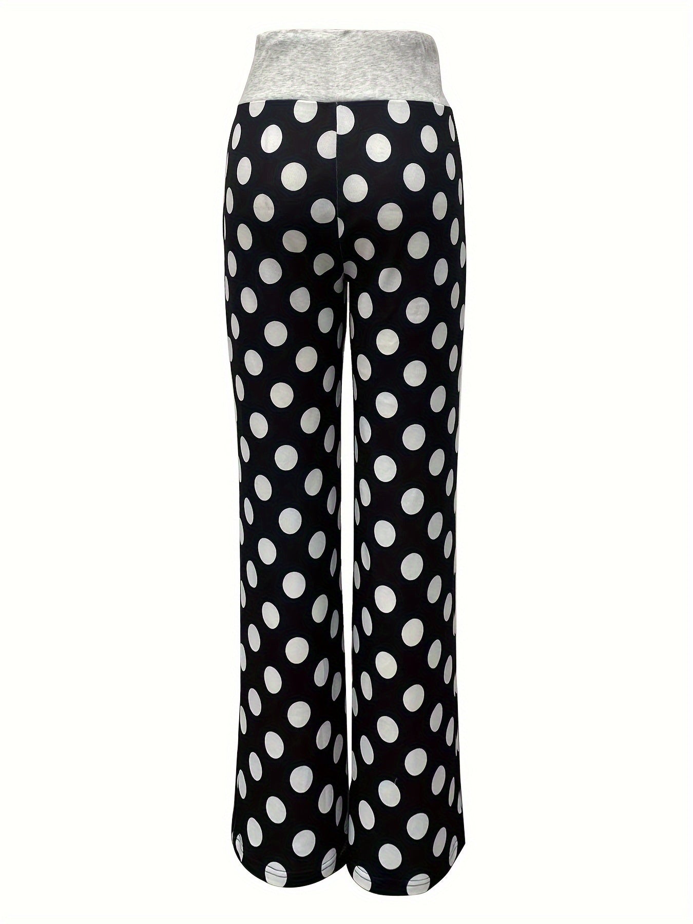Sixsr Polka Dot Print Pants, Casual Drawstring Waist Loose Pants, Women's Clothing