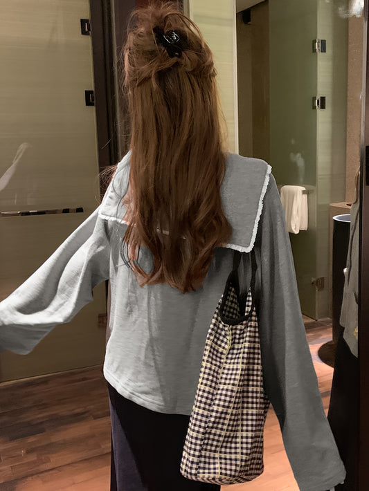 Sixsr Button Front Lapel Jacket, Casual Long Sleeve Dual Pockets Outerwear For Fall & Winter, Women's Clothing