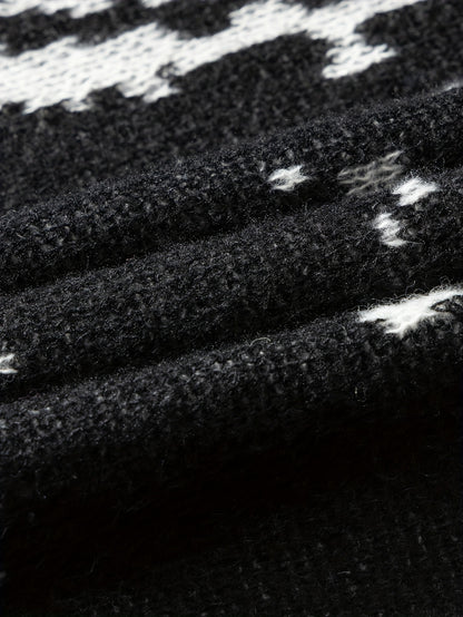 Sixsr Elegant Slightly Stretch Cardigan Coat, Men's Casual Vintage Style V Neck Button Up Cardigan For Fall Winter