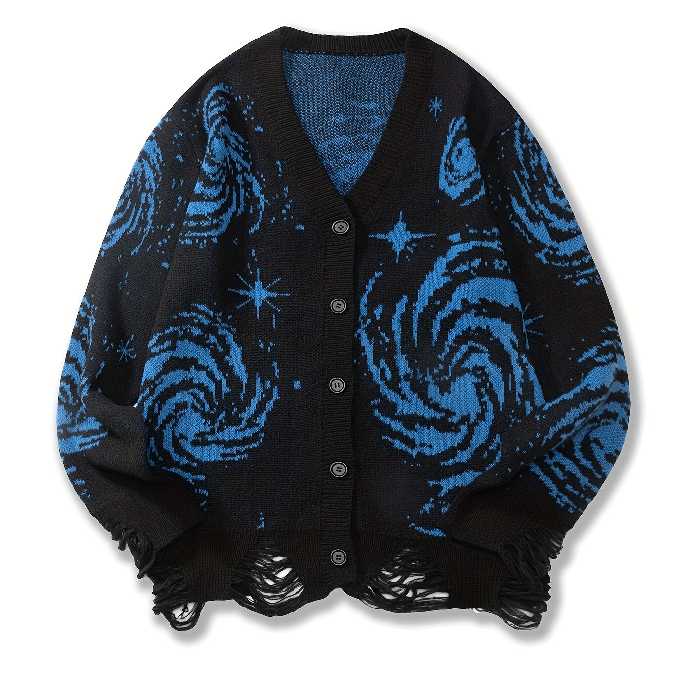 Sixsr Elegant Slightly Stretch Cardigan Coat, Men's Casual Vintage Style V Neck Button Up Cardigan For Fall Winter