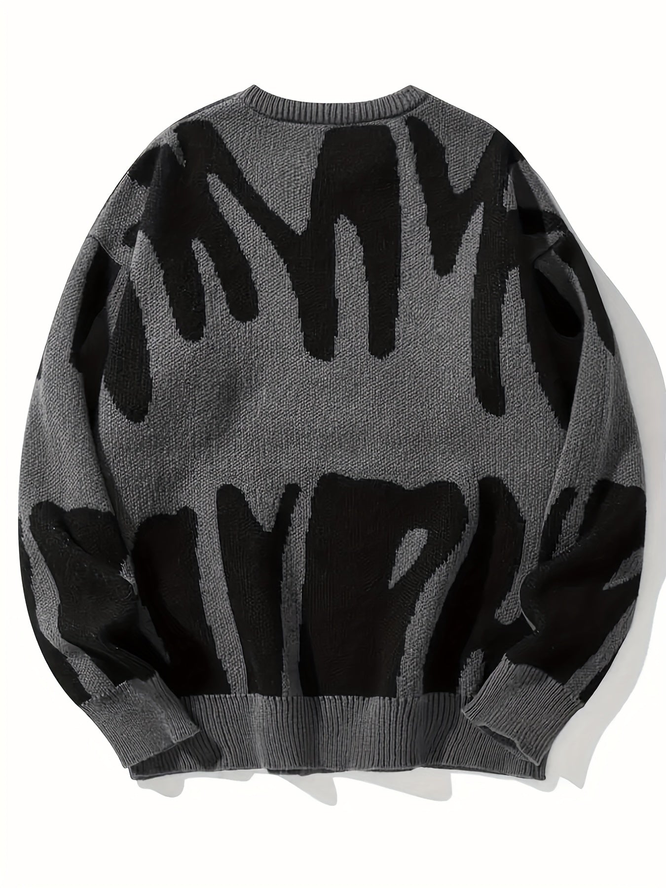 Sixsr Y2K Graphic Pattern Pullover Sweater, Crew Neck Long Sleeve Sweater, Women's Clothing