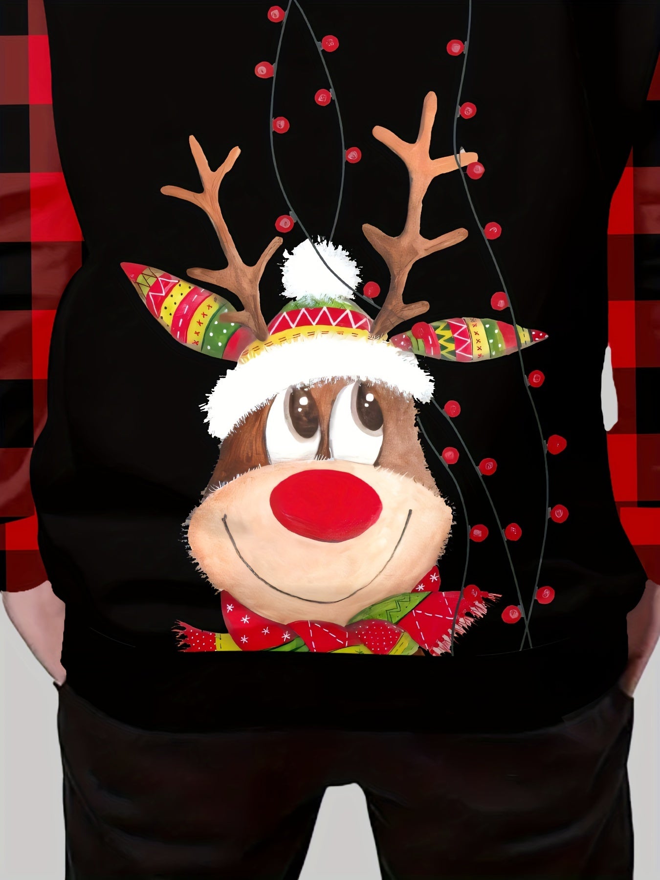 Christmas Elk 3D Print Cute&Cozy Hoodie For Boys - Keep Him Warm And Stylish!