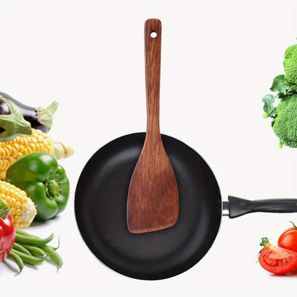 Sustainable Wooden Kitchen Utensil - Non-Stick Spatula & Rice Paddle, Perfect for Cooking & Serving