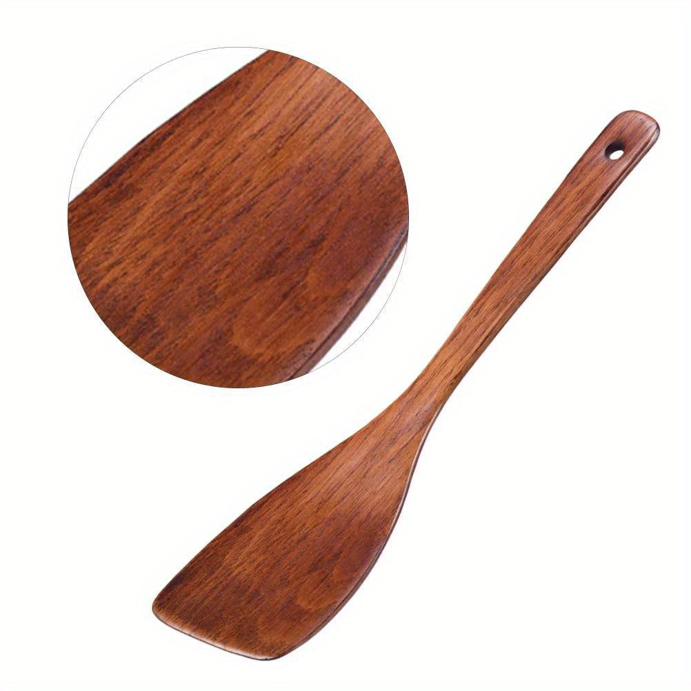 Sustainable Wooden Kitchen Utensil - Non-Stick Spatula & Rice Paddle, Perfect for Cooking & Serving