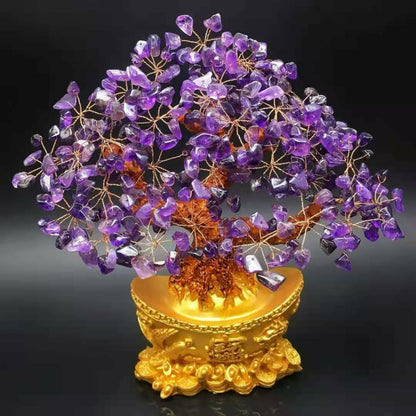 Crystal Money Tree Luck Bonsai Feng Shui Tree Wealth Luck for Office Home Decor