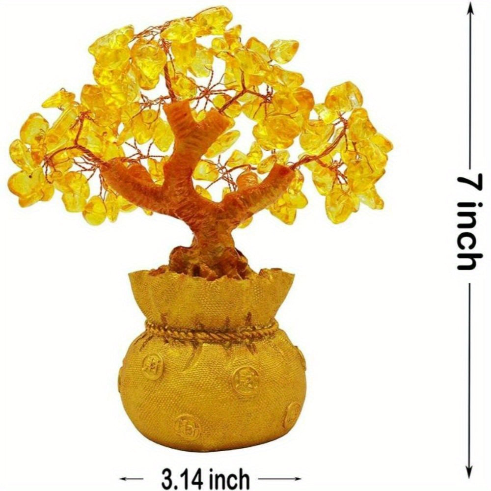 Crystal Money Tree Luck Bonsai Feng Shui Tree Wealth Luck for Office Home Decor