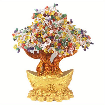 Crystal Money Tree Luck Bonsai Feng Shui Tree Wealth Luck for Office Home Decor