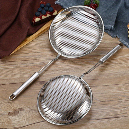 Stainless Steel Strainer Ladles with Handles - Set of Multiple Sizes, Heavy-Duty Kitchen Utensils for Cooking and Straining - Uncharged Material