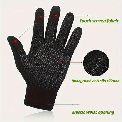 2 Pairs of Men's and Women's Waterproof, Outdoor Insulation and Warmth, Touch Screen Compatible Gloves, Thermal Insulation, Anti Slip and Windproof,