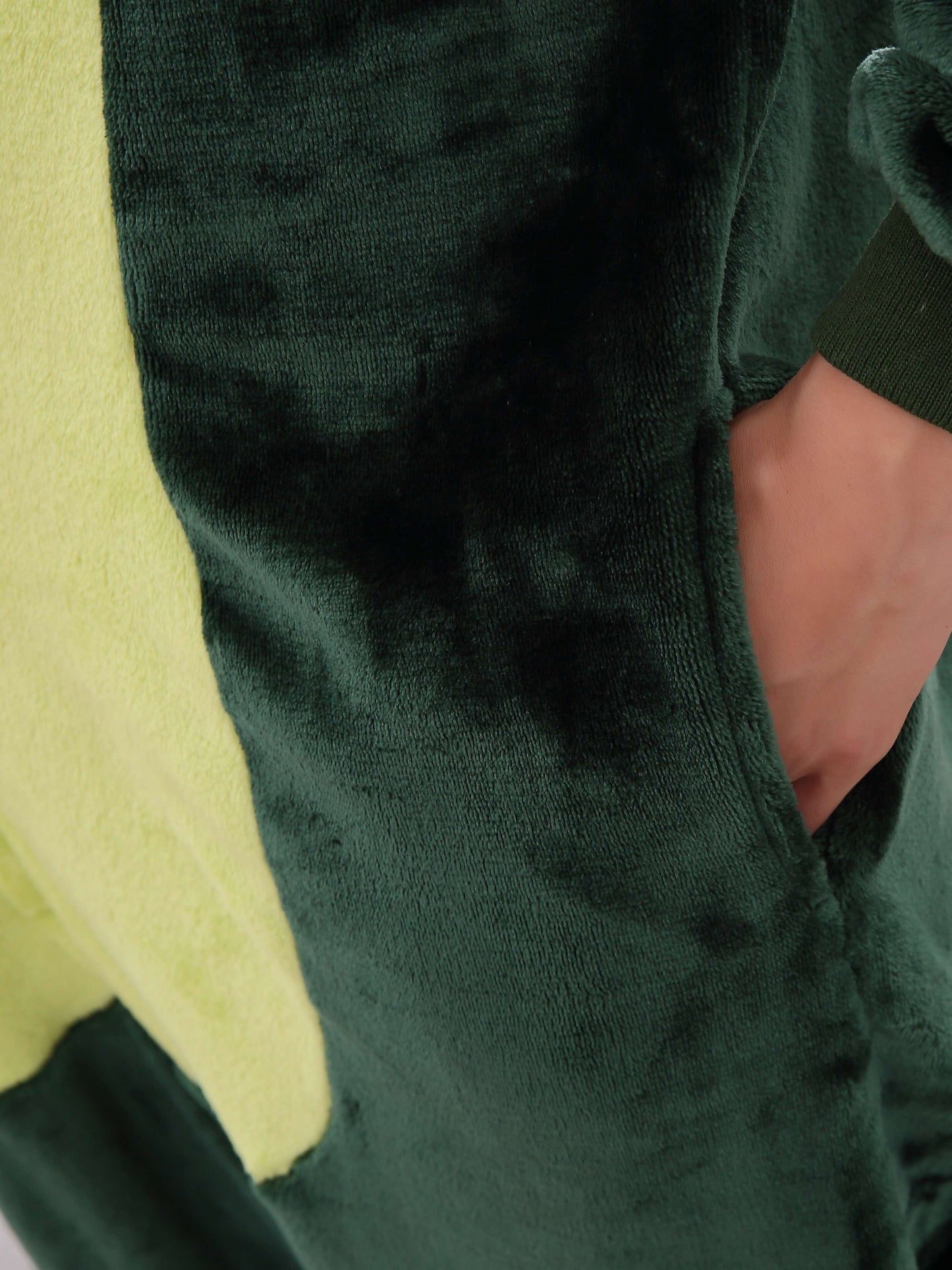 Sixsr one piece Men's Thick Fleece Dinosaur Hooded Pajamas with Pockets - Cozy Loungewear for Winter Nights