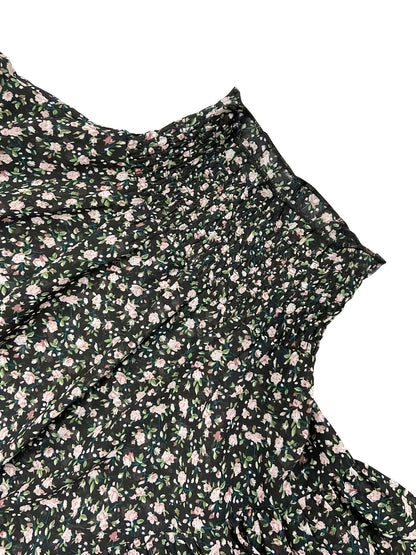 Sixsr Ditsy Floral Print Dress, Elegant Mock Neck Long Sleeve Ruffle Trim Dress, Women's Clothing