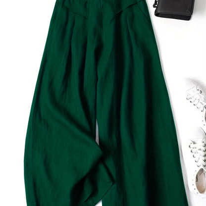 Sixsr  Solid Wide Leg Pants, Casual Palazzo Pants For Spring & Summer, Women's Clothing