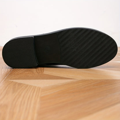 Sixsr Women's Solid Color Trendy Boots, Back Zipper Comfy Platform High Knee Boots, Winter Round Toe Slim Boots