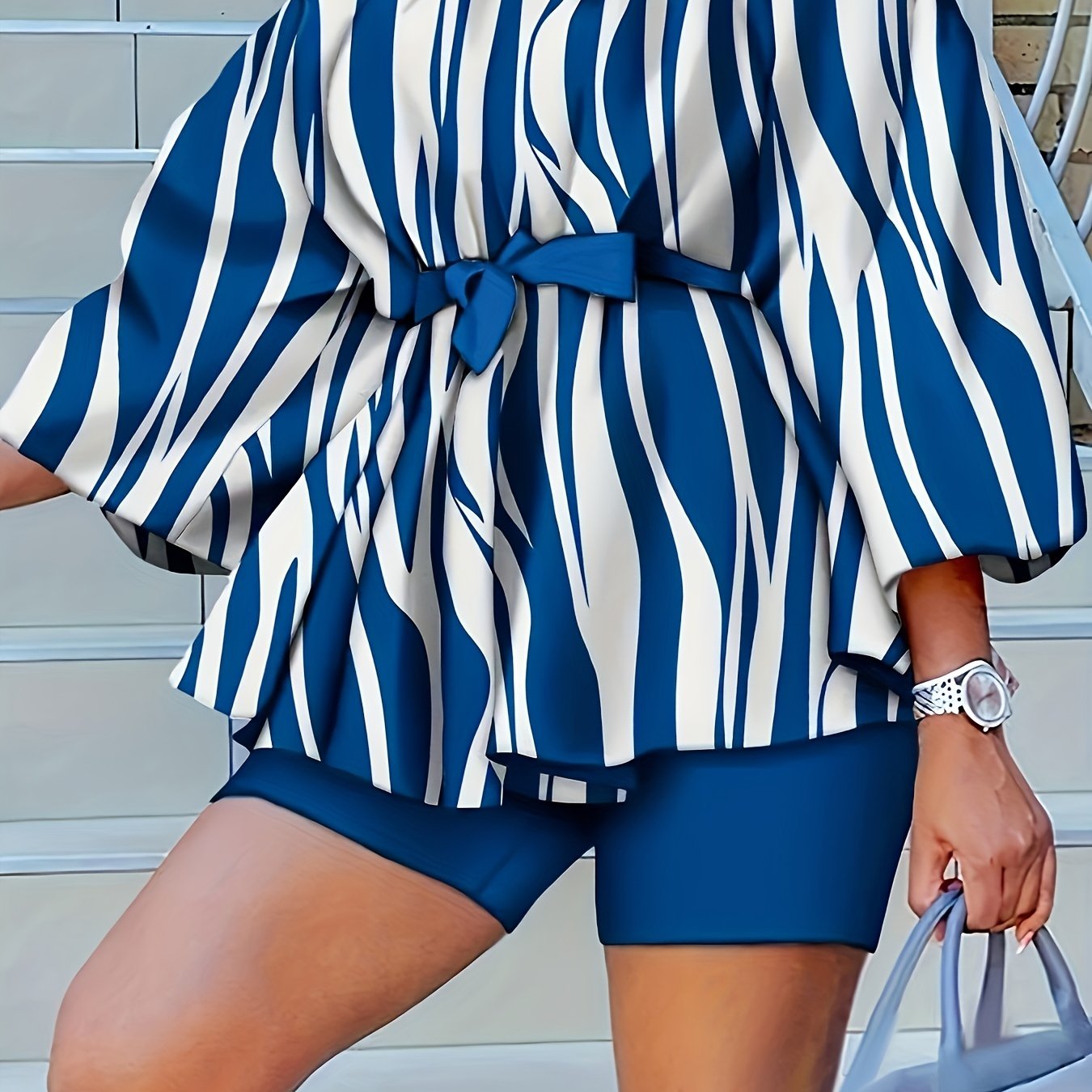 two-piece Color Block Off Shoulder Top & Shorts Set - Sexy Women's Outfit for Any Occasion