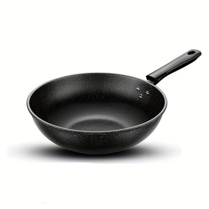 1pc Non-stick Coating Pot, 11.81inch Household Cooking Pot, Smokeless Pot, Flat Bottom Frying Pot, Good Use Non-stick Pot, Omelette Frying Steak Pot, Electromagnetic Stove Gas Stove, Universal Pot