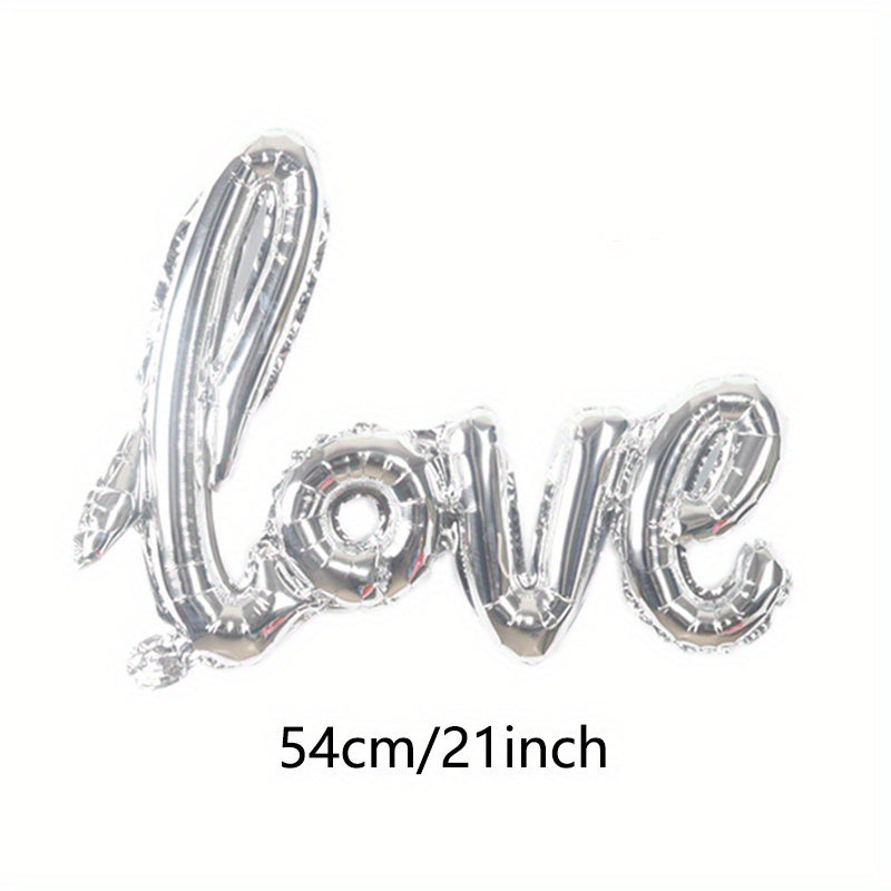 1pc, Romantic Love Letter Aluminum Foil Balloon for Weddings and Engagement Parties - Perfect for Background Wall Decor, Mall, Hotel, and Banquet - Ideal for Proposals and Wedding Blessings