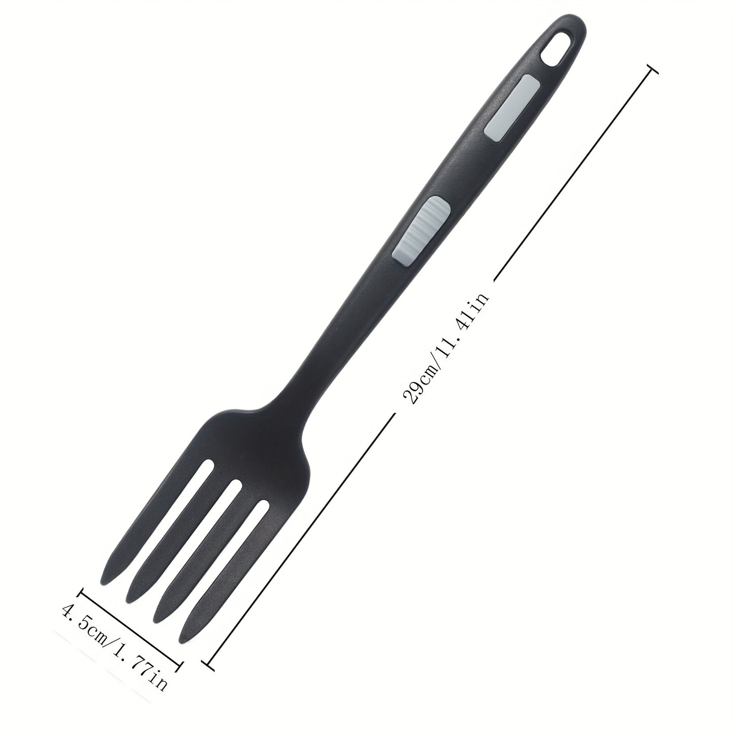 2-Piece, 11-Inch Premium Silicone Forks - Ultra-Non-Stick, Non-Slip, Extra-Long Handle, Comfortable Grip - Ideal for Chef, Pasta, Cooking, Frying, Baking, Kitchen Utensils, Kitchen Supplies, Back to School Essentials