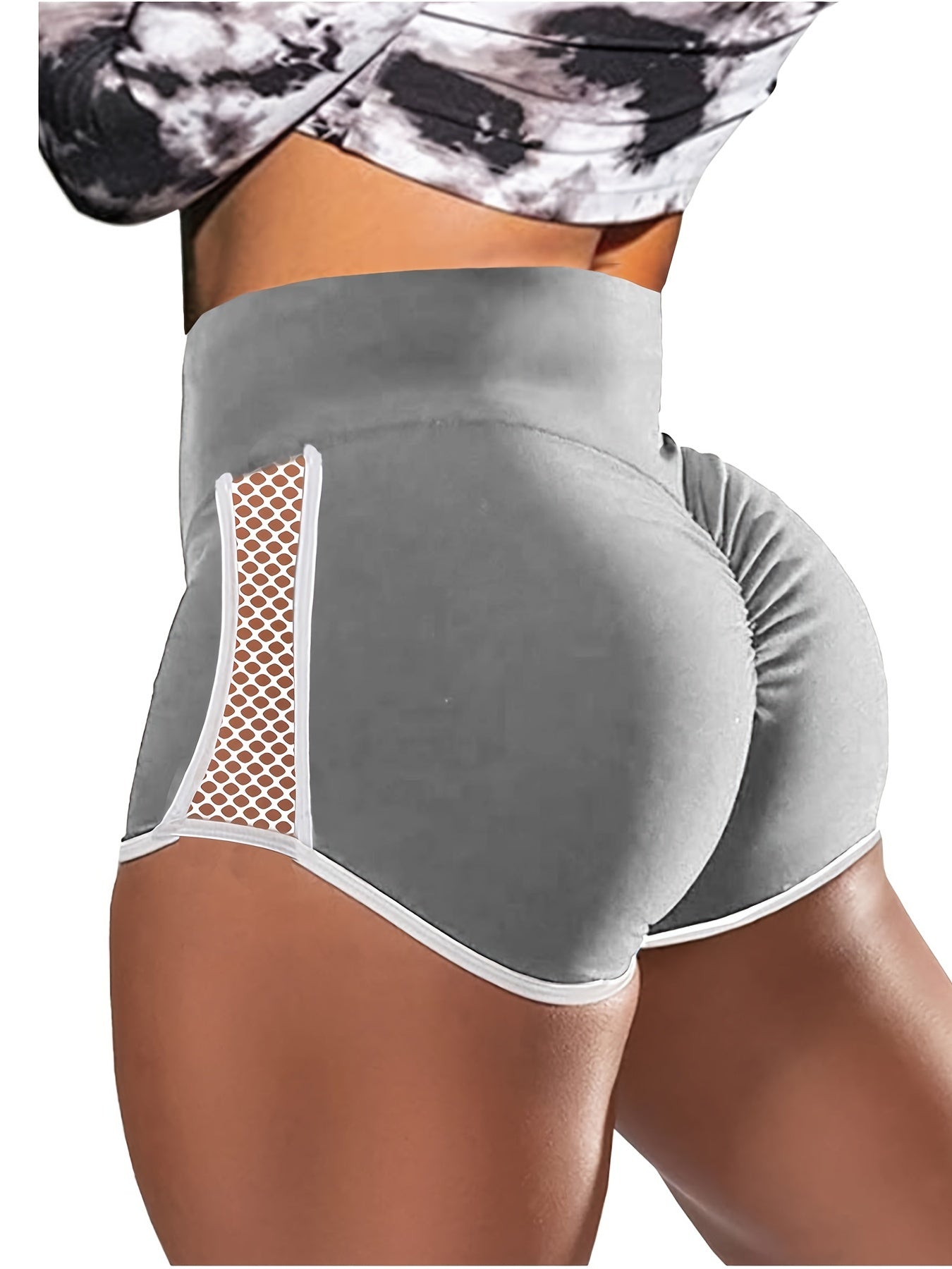 Stylish Women's High Waist Yoga Shorts with Cut Out Design for a Flattering and Lifting Effect