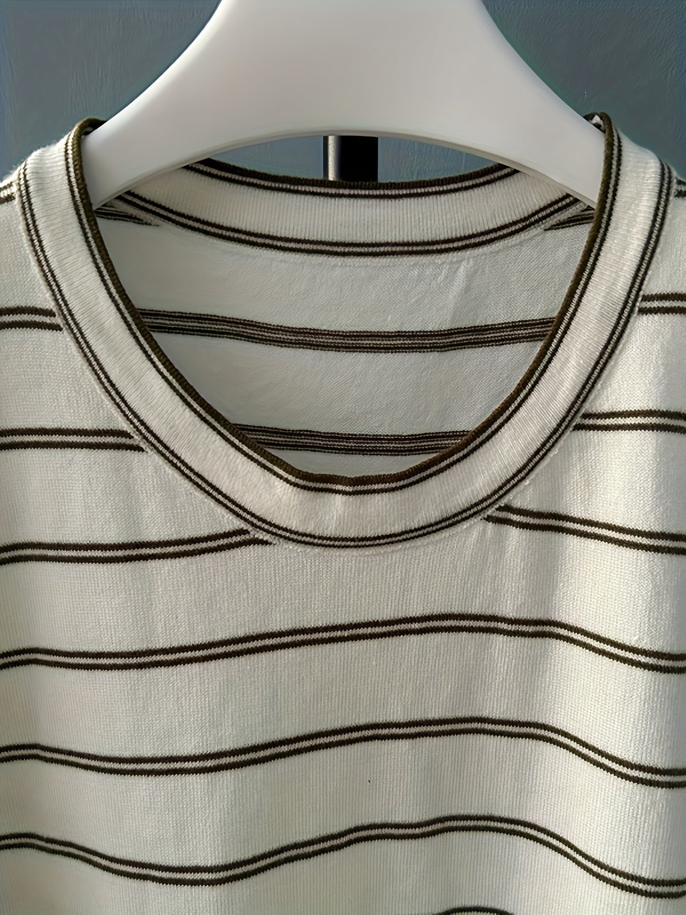 Sixsr Striped Knitted Pullover Sweater, Casual Long Sleeve Sweater For Fall & Winter, Women's Clothing