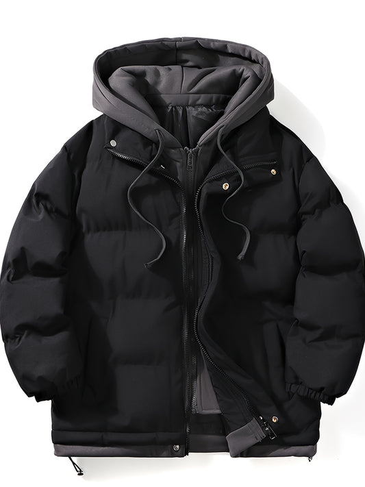 Sixsr Men's Stylish Warm Thick Padded Jacket For Fall Winter