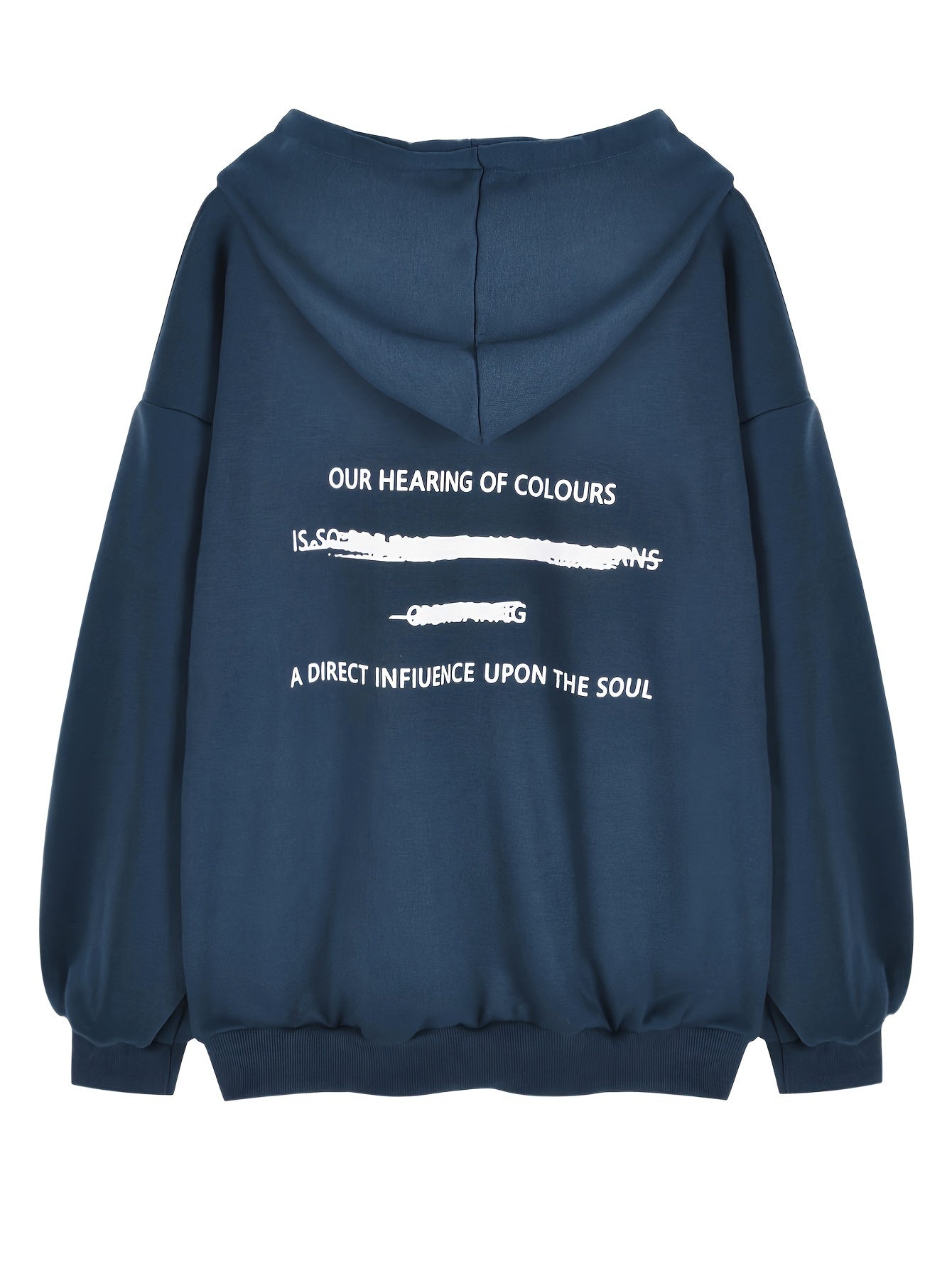 Sixsr Letter Print Drawstring Hoodie, Casual Long Sleeve Kangaroo Pocket Hoodie Sweatshirt, Women's Clothing
