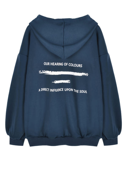 Sixsr Letter Print Drawstring Hoodie, Casual Long Sleeve Kangaroo Pocket Hoodie Sweatshirt, Women's Clothing