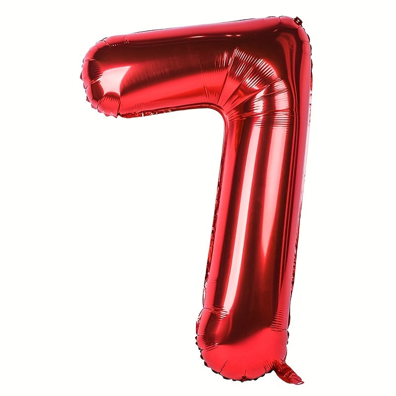 1pc, 16in Large Red Foil Number Balloon for Happy Birthday Party Decoration, Scene Decor, and Holiday Accessory