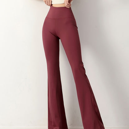 Sixsr  High Waist Bell Bottom Yoga Pants for Women - Slimming and Butt-Lifting Activewear for Fitness, Dance, and Workout - Stretchy and Comfortable Bootcut Pants
