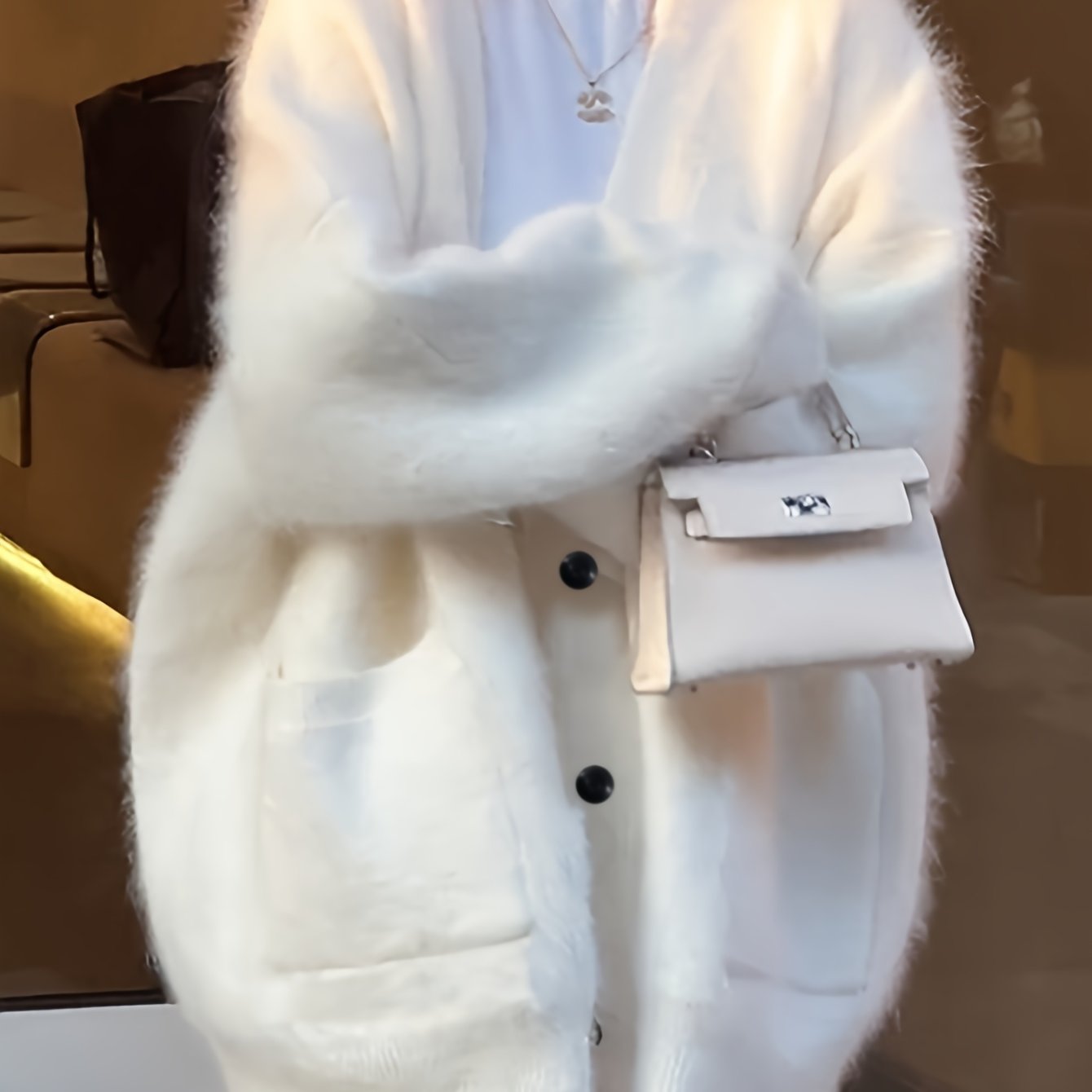 Sixsr Valentine's Day Button Front Knitted Cardigan, Casual Simple V Neck Long Sleeve Cardigan With Pockets For Fall & Winter, Women's Clothing