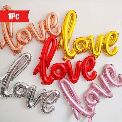 1pc, Romantic Love Letter Aluminum Foil Balloon for Weddings and Engagement Parties - Perfect for Background Wall Decor, Mall, Hotel, and Banquet - Ideal for Proposals and Wedding Blessings